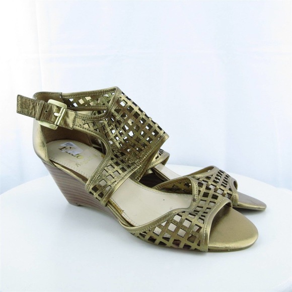 Enzo Angiolini Women‎ Gladiator Shoes Quinn Bronze Leather Buckle Size 8 Medium - Picture 4 of 10